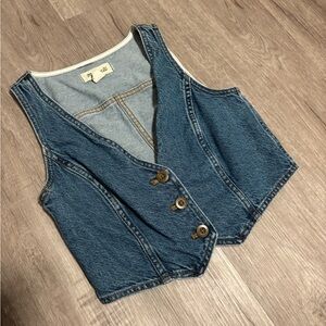 Madewell Light Blue Denim Vest